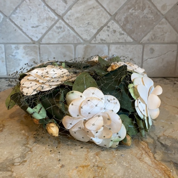 VINTAGE 50’s 60’s Fancy LADIES GARDENIA HAT main image 5